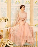 LIGHT PEACH INDIAN & PAKISTANI BRIDAL WEDDING WEAR ANARKALI SUIT - Asian Party Wear