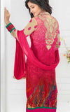 Hot Pink Heena Khan Dress Semi Stitched Churidaar Suit - Asian Party Wear