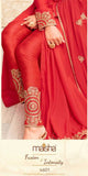 4601 RED MAISHA DESIGNER WEDDING WEAR SLIT STYLE DRESS - Asian Party Wear