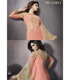 MG10018 PEACH ECHO SOLITAIRE MUGDHA GEORGETTE SALWAR KAMEEZ SUIT - Asian Party Wear