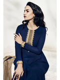 Navy Blue Indian Dress Party Designer Suit - Asian Party Wear