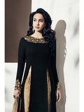 Black & Beige Fancy Dress Indian Designer Suit - Asian Party Wear