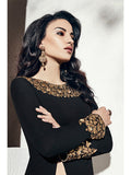 Black & Beige Fancy Dress Indian Designer Suit - Asian Party Wear