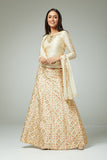 ELEGANT BEIGE EMBROIDERED LEHENGA SET - Asian Party Wear