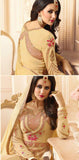 SA-102 YELLOW SAJJAN ALAAMIN PUNJABI STYLE ANARKALI OUTFIT - Asian Party Wear