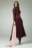 UNIQUE MAROON INDIAN READYMADE EID SALWAR KAMEEZ - Asian Party Wear