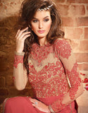 MN2709 PEACH MAISHA NEERJA GEORGETTE SUIT - Asian Party Wear