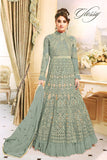 FIROZI INDIAN & PAKISTANI WEDDING WEAR ANARKALI SUIT - Asian Party Wear