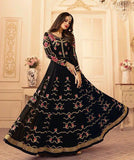 SA-107 BLACK SAJJAN ALAAMIN PUNJABI STYLE ANARKALI OUTFIT - Asian Party Wear