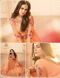 SA-108 ORANGE SAJJAN ALAAMIN PUNJABI STYLE ANARKALI OUTFIT - Asian Party Wear