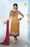 MUSTARD KASEESH PRACHI PARTY WEAR SHALWAR KAMEEZ - Asian Party Wear