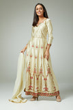 GOLD READY TO WEAR ANARKALI DRESS - Asian Party Wear