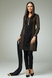 BLACK TRENDY READY TO WEAR CHURIDAR SUIT - Asian Party Wear