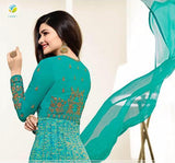 5733 TURQUOISE KASEESH PRACHI GALAXY DESIGNER ANARKALI DRESS - Asian Party Wear