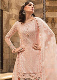 Coral Pink Pakistani Designer Ethnic Embroidered Gharara Style Suit - Asian Party Wear