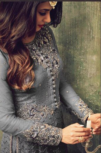 grey dress india Buy Grey Bridal Wear Indian Dresses Online for Women in USA