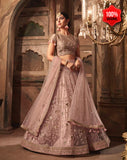 ASH ROSE PINK INDIAN BRIDAL WEDDING LEHENGA - Asian Party Wear