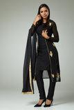 BLACK PAKISTANI ETHNIC JACKET STYLE PARTY WEAR SUIT - Asian Party Wear