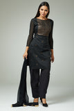 BLACK PARTY WEAR READYMADE INDIAN SALWAR KAMEEZ - Asian Party Wear