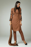 BROWN SKINNY PUNJABI STYLE READYMADE SALWAR SUIT - Asian Party Wear