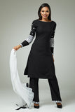 BLACK PAKISTANI STYLE PALAZZO STYLE SUIT - Asian Party Wear