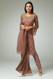 DEEP MAUVE BENGALI READYMADE SALWAR KAMEEZ - Asian Party Wear