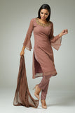 DEEP MAUVE BENGALI READYMADE SALWAR KAMEEZ - Asian Party Wear