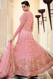 FL-7328 Rose Quartz Pink With Gold Nargis Fakhri Dress - Asian Party Wear