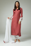 ROSE PINK FANCY PAKISTANI EID CHURIDAR STYLE SUIT - Asian Party Wear