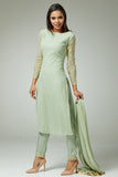 Mint Green New  Eid al-Fitr Readymade Salwar Suit - Asian Party Wear