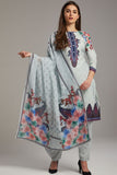 LILAC GREY SUMMER WEAR PAKISTANI READYMADE SALWAR KAMEEZ - Asian Party Wear