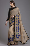 INDIAN DESIGNER SAREES UK IN GOLD, BLUE, GREEN AND FLORAL COLOURS - Asian Party Wear