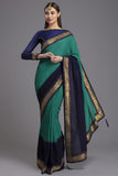 INDIAN DESIGNER SAREES UK IN GOLD, BLUE, GREEN AND FLORAL COLOURS - Asian Party Wear