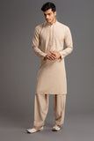 Beige Pakistani Menswear Shalwar Kameez - Asian Party Wear