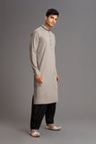 Grey and Black Eastern Wear Kurta Shalwar Pakistani Menswear - Asian Party Wear