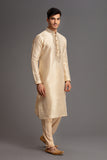 Gold Pakistani Men's Wedding Kurta Pajama Designer Wear - Asian Party Wear