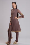 ZACG-58 MAUVE STYLISH READY TO WEAR GIRL DRESS - Asian Party Wear