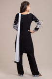 Black Pakistani Designer Girls Palazzo Suit Evening Wear - Asian Party Wear