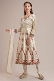 ZCG-50 BEIGE INDIAN GIRLS PARTY WEAR READYMADE SUIT - Asian Party Wear