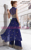 Z-12002 DARK BLUE ZOYA PLAZZO AND SUIT - Asian Party Wear