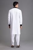 CLASSIC WHITE PAKSITANI MENSWEAR SALWAR KAMEEZ SUIT - Asian Party Wear