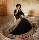 Black Indian Long Party Wear Gown - Asian Party Wear