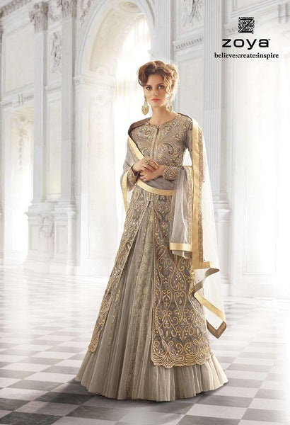 Beige Indian Lehenga Designer Wedding Couture - Asian Party Wear