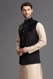 Black Waistcoat Pakistani Men's Formal Jacket - Asian Party Wear