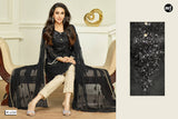 Black & Beige Classic Party Wear Designer Suit - Asian Party Wear