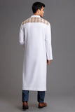 White Men's Eid Jubba Readymade Designer Thobe - Asian Party Wear