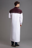 White & Maroon Men's Jubba - Asian Party Wear