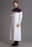 White & Maroon Men's Jubba - Asian Party Wear