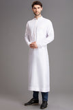 White Readymade Jubba Men's Iran's Thobes - Asian Party Wear