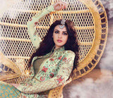 18006 SEA GREEN ZOYA EMERAID WEDDING WEAR LEHENGA - Asian Party Wear